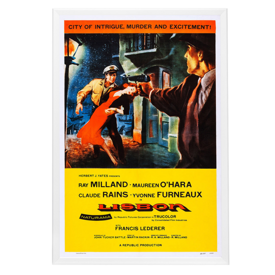 "Lisbon" (1956) Framed Movie Poster