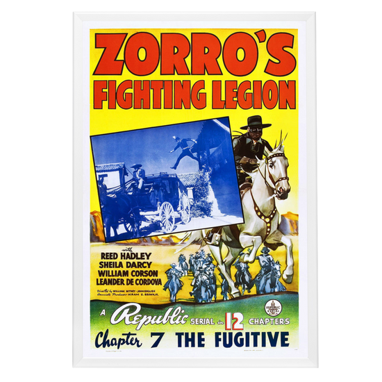 "Zorro's Fighting Legion" (1939) Framed Movie Poster