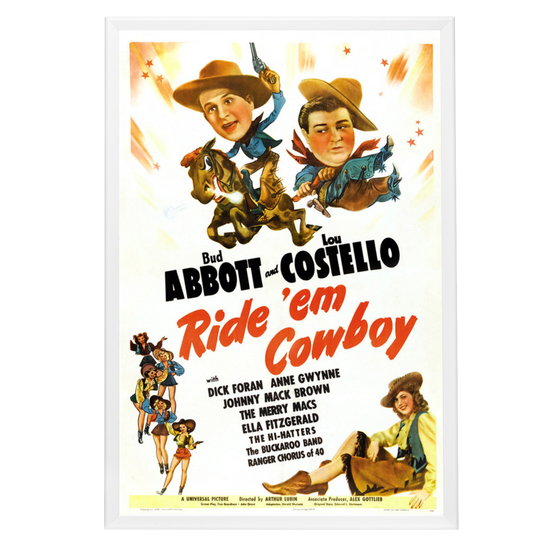 "Ride 'Em Cowboy" (1942) Framed Movie Poster