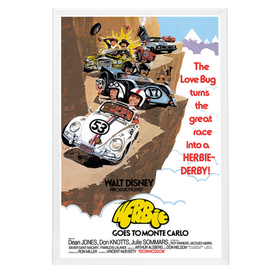 "Herbie Goes to Monte Carlo" (1977) Framed Movie Poster