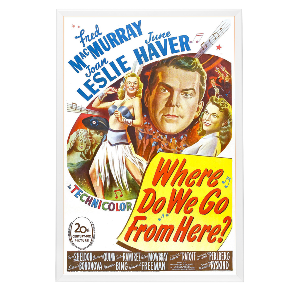 "Where Do We Go From Here?" (1945) Framed Movie Poster