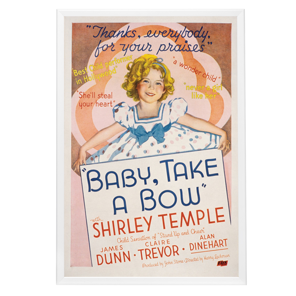 "Baby Take A Bow" (1934) Framed Movie Poster