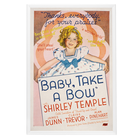 "Baby Take A Bow" (1934) Framed Movie Poster