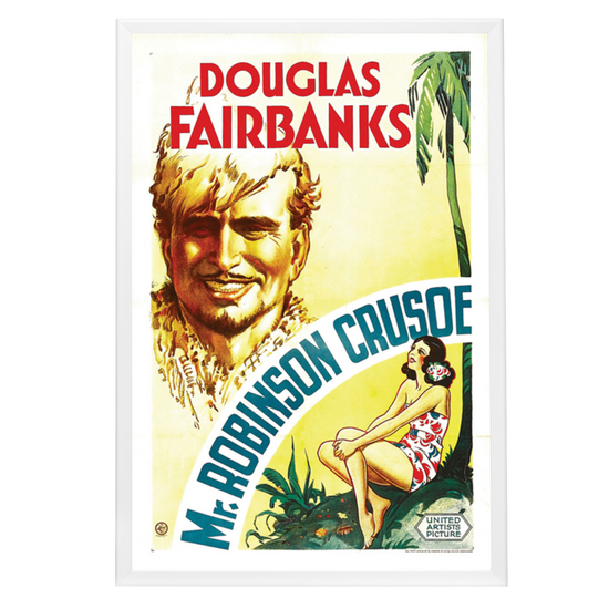 "Mr. Robinson Crusoe" (1932) Framed Movie Poster