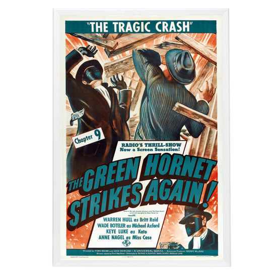 "Green Hornet Strikes Again!" (1941) Framed Movie Poster