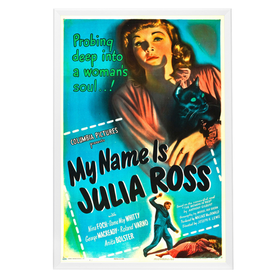 "My Name Is Julia Ross" (1945) Framed Movie Poster