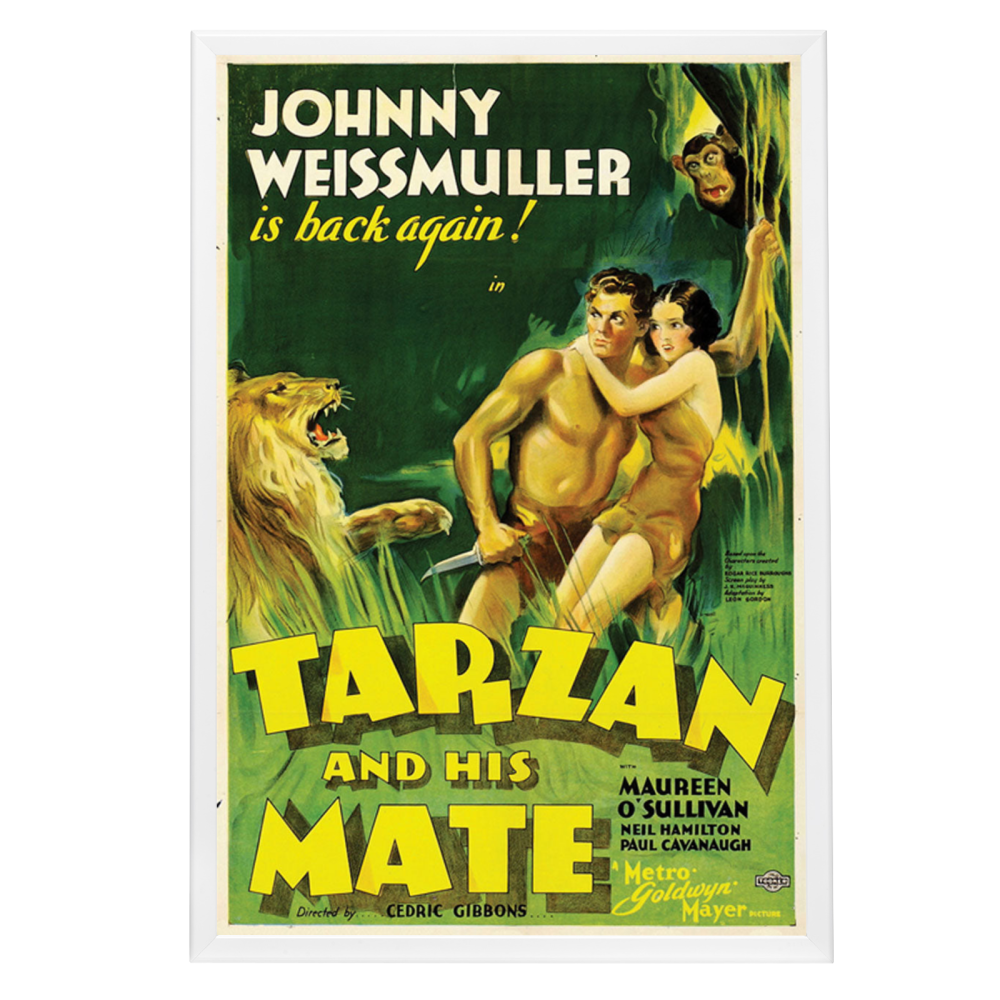 "Tarzan And His Mate" (1934) Framed Movie Poster