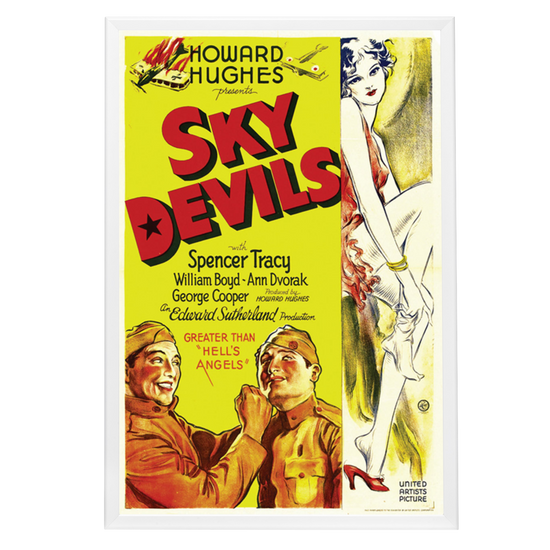 "Sky Devils" (1932) Framed Movie Poster