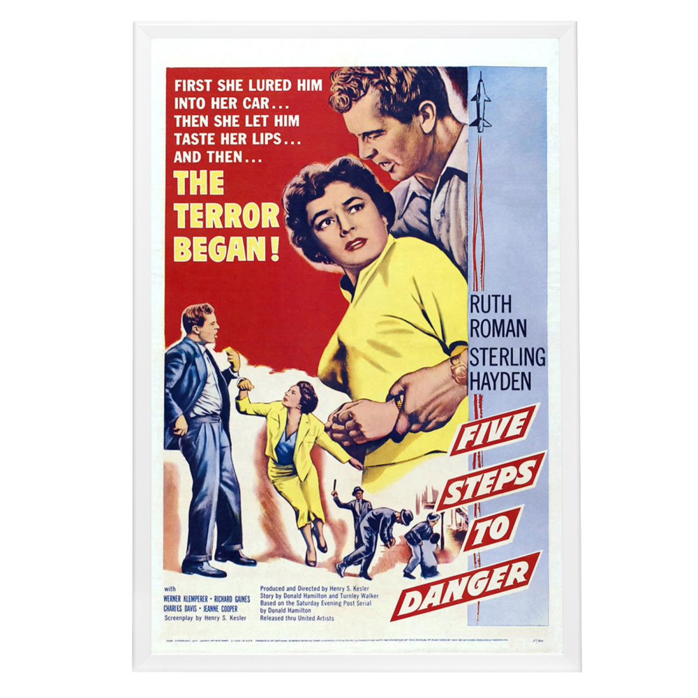 "5 Steps To Danger" (1957) Framed Movie Poster