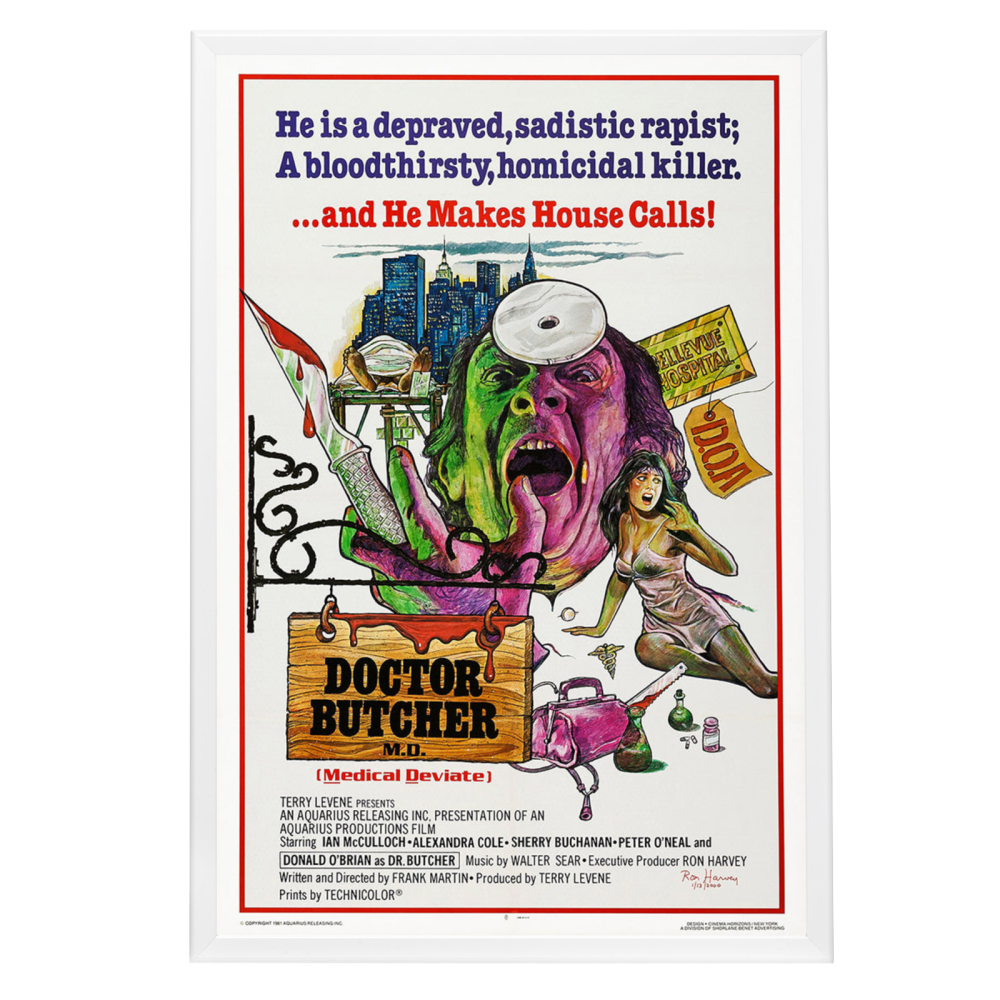 "Doctor Butcher M.D." (1980) Framed Movie Poster