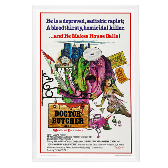 "Doctor Butcher M.D." (1980) Framed Movie Poster