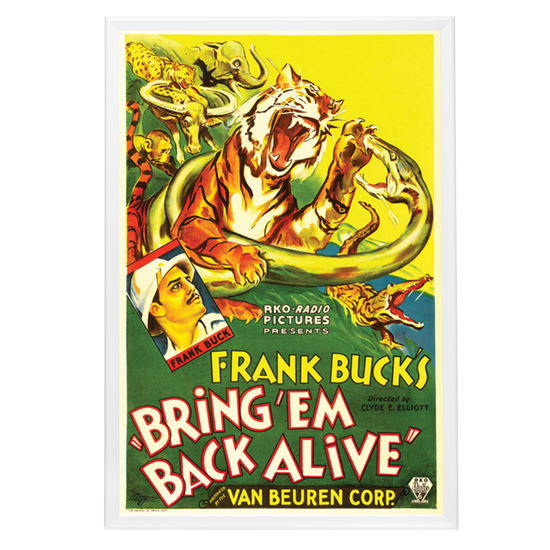 "Bring 'Em Back Alive" (1932) Framed Movie Poster