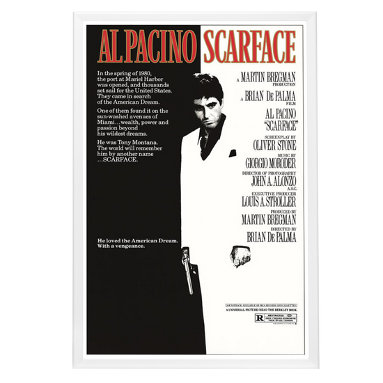 "Scarface" (1983) Framed Movie Poster