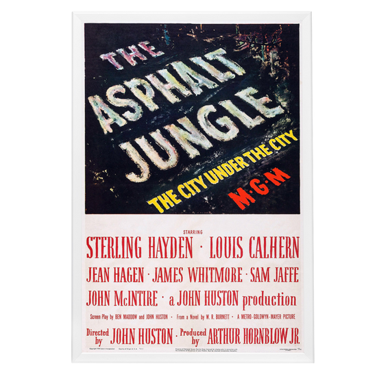 "Asphalt Jungle" (1950) Framed Movie Poster