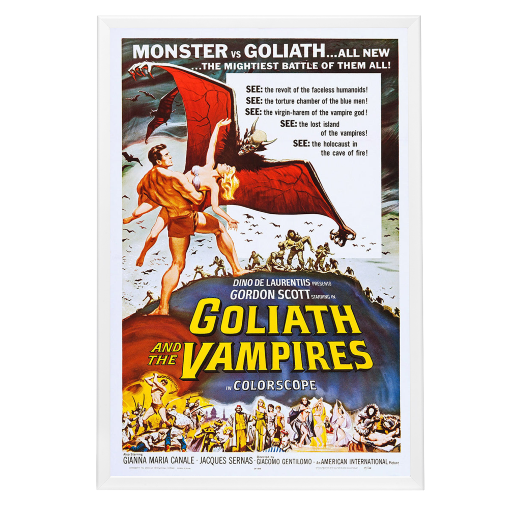 "Goliath And The Vampires" (1961) Framed Movie Poster