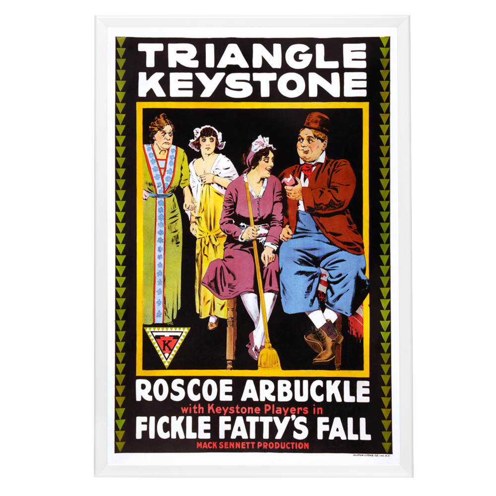 "Fickle Fatty's Fall" (1915) Framed Movie Poster