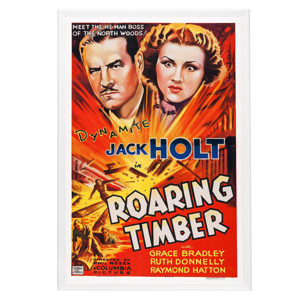 "Roaring Timber" (1937) Framed Movie Poster