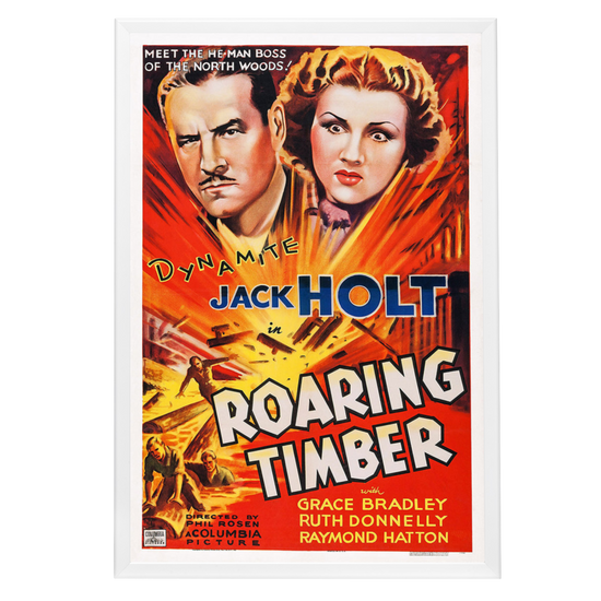 "Roaring Timber" (1937) Framed Movie Poster