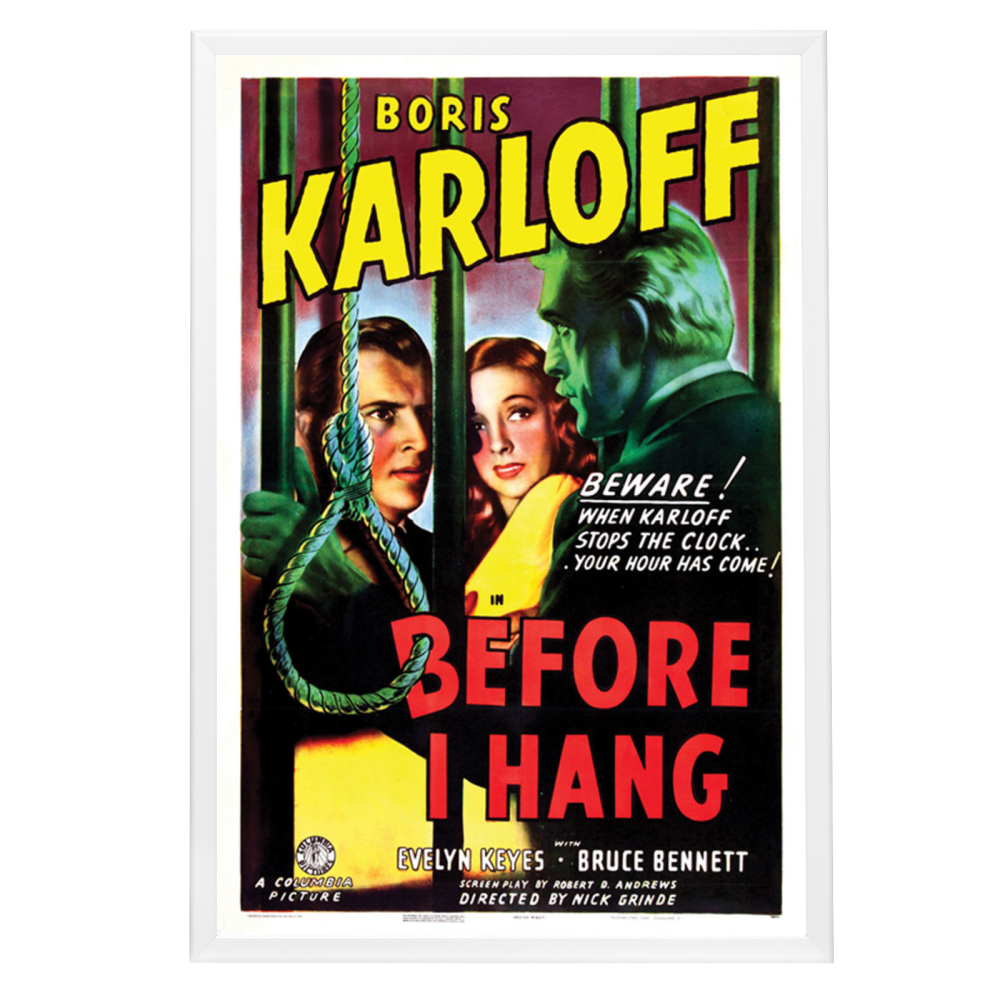 "Before I Hang" (1940) Framed Movie Poster