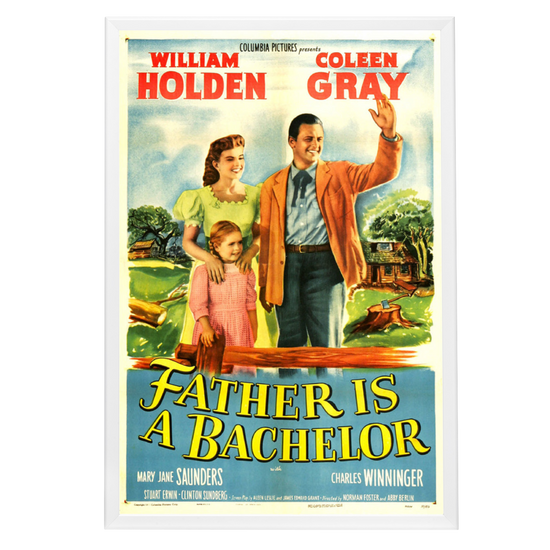 "Father Is A Bachelor" (1950) Framed Movie Poster