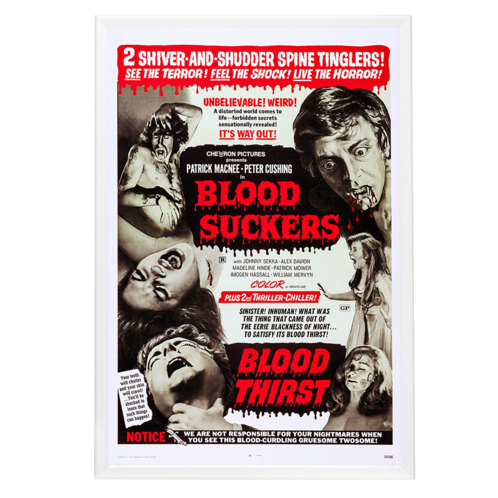 "Blood Suckers" (1971) Framed Movie Poster