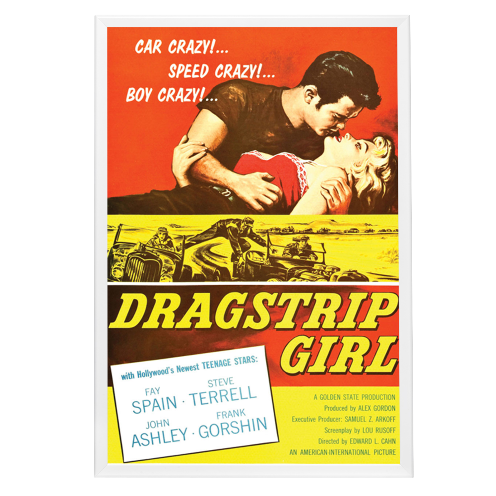 "Dragstrip Girl" (1957) Framed Movie Poster