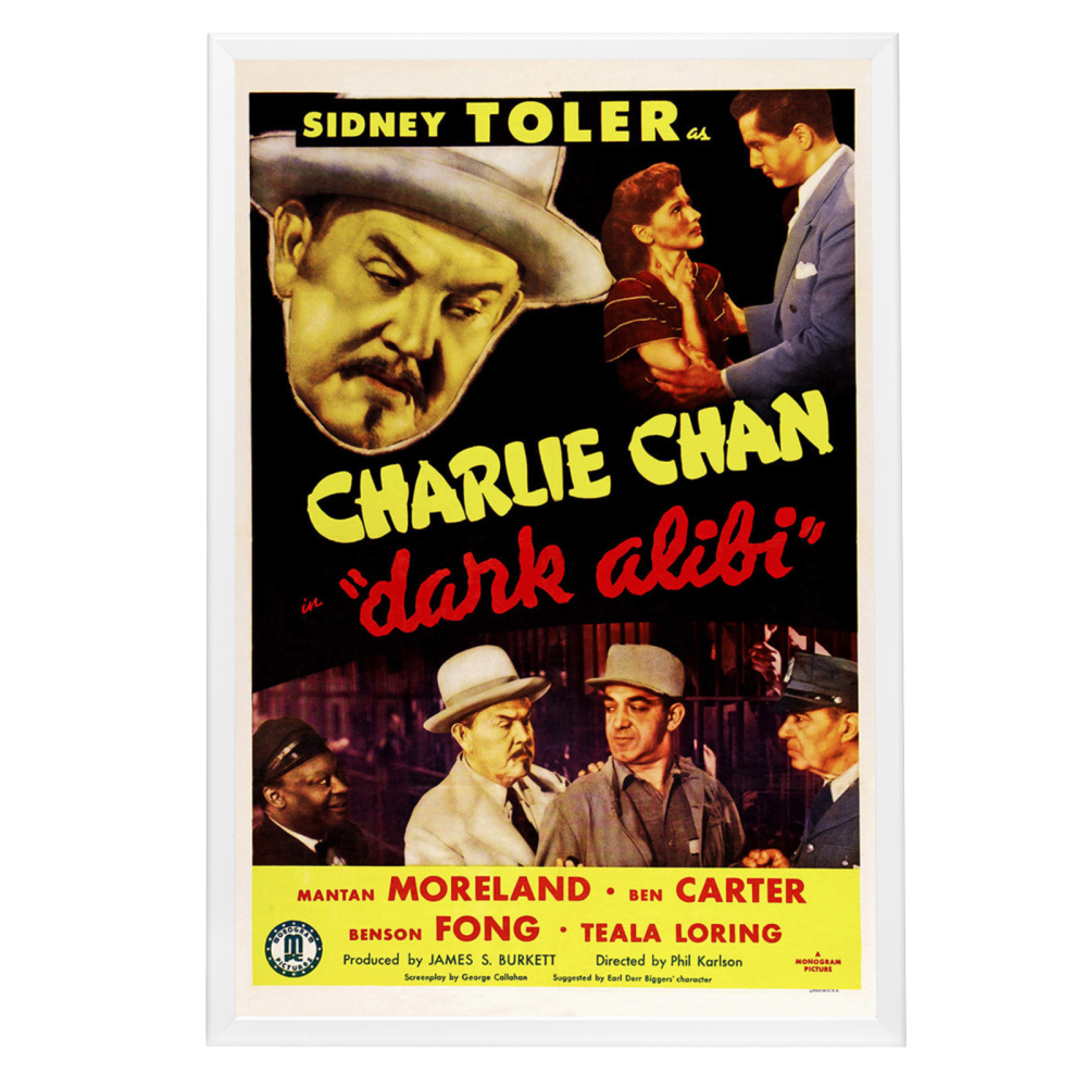 "Charlie Chan in Dark Alibi" (1946) Framed Movie Poster