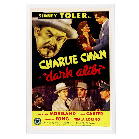 "Charlie Chan in Dark Alibi" (1946) Framed Movie Poster