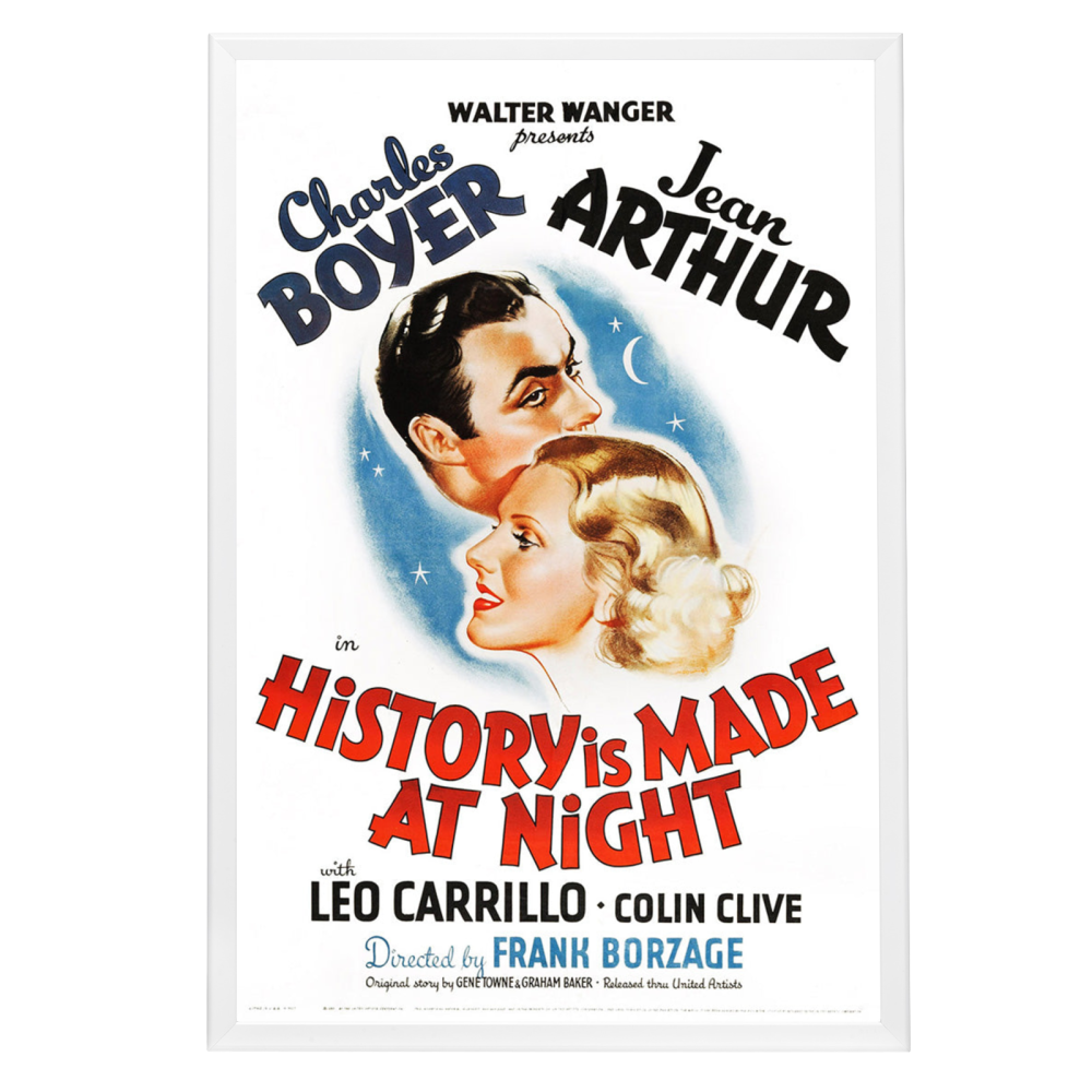 "History Is Made At Night" (1937) Framed Movie Poster