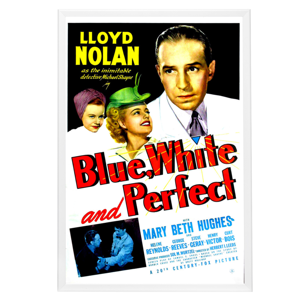 "Blue, White And Perfect" (1942) Framed Movie Poster