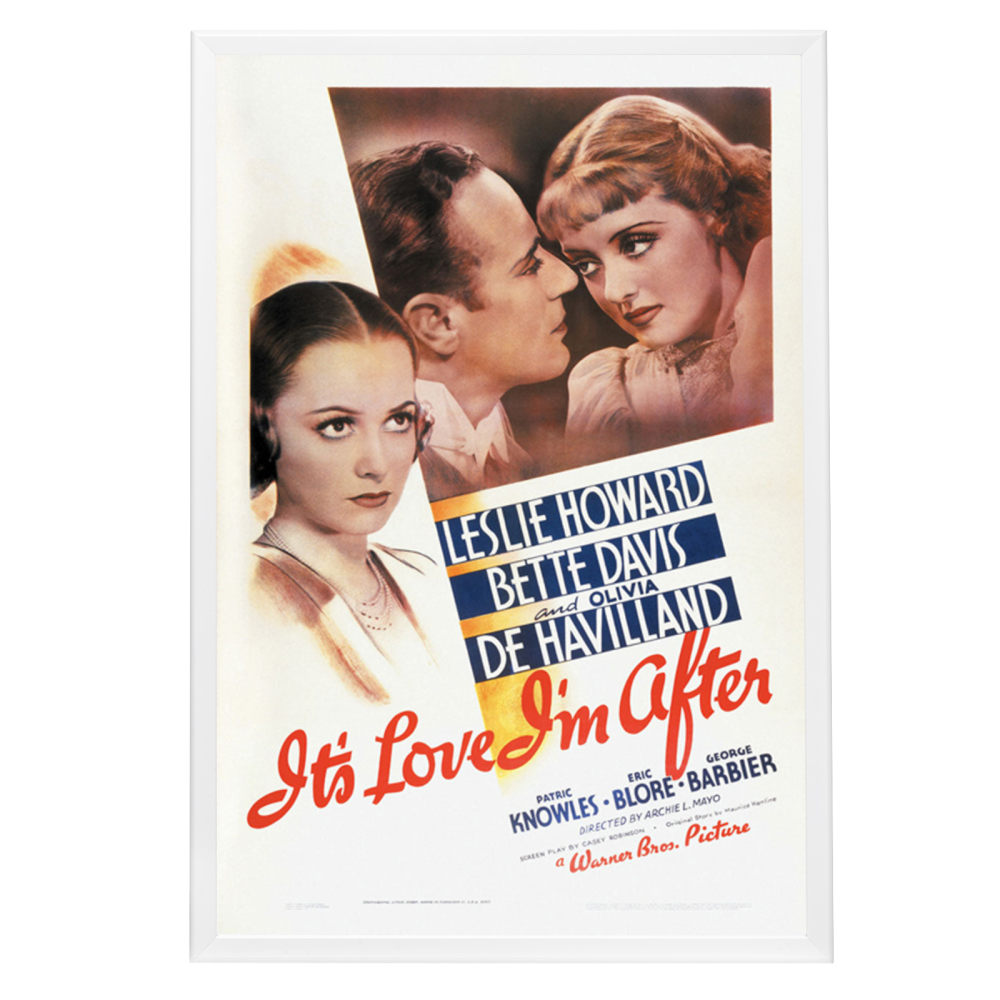 "It's Love I'm After" (1937) Framed Movie Poster