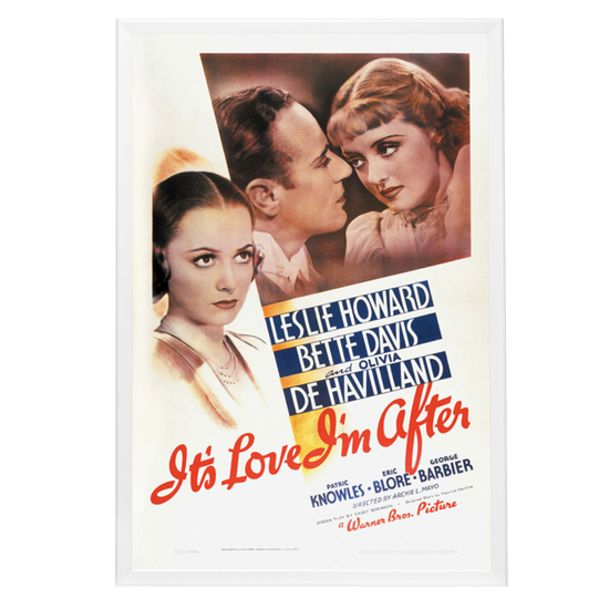 "It's Love I'm After" (1937) Framed Movie Poster