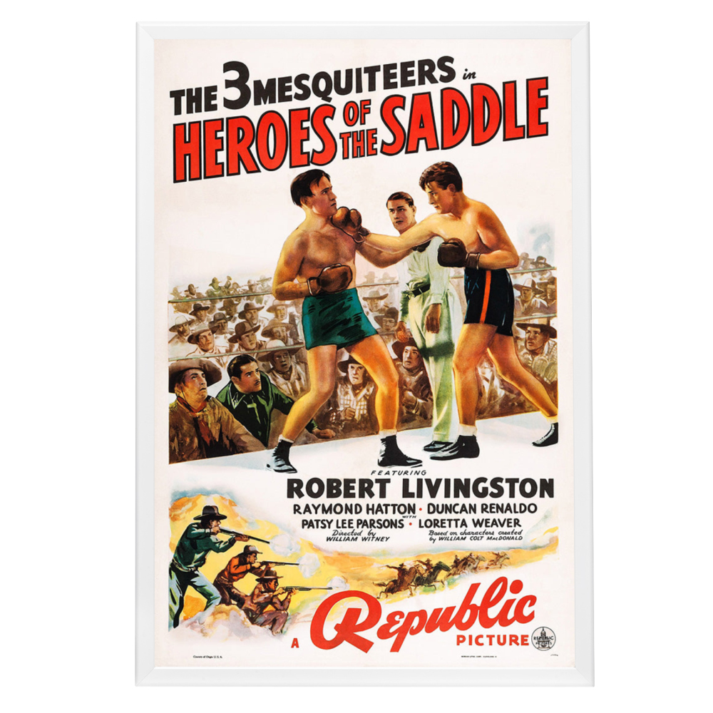 "Heroes Of The Saddle" (1940) Framed Movie Poster
