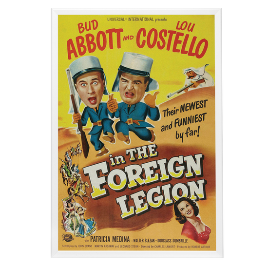 "Abbott And Costello In The Foreign Legion" (1950) Framed Movie Poster