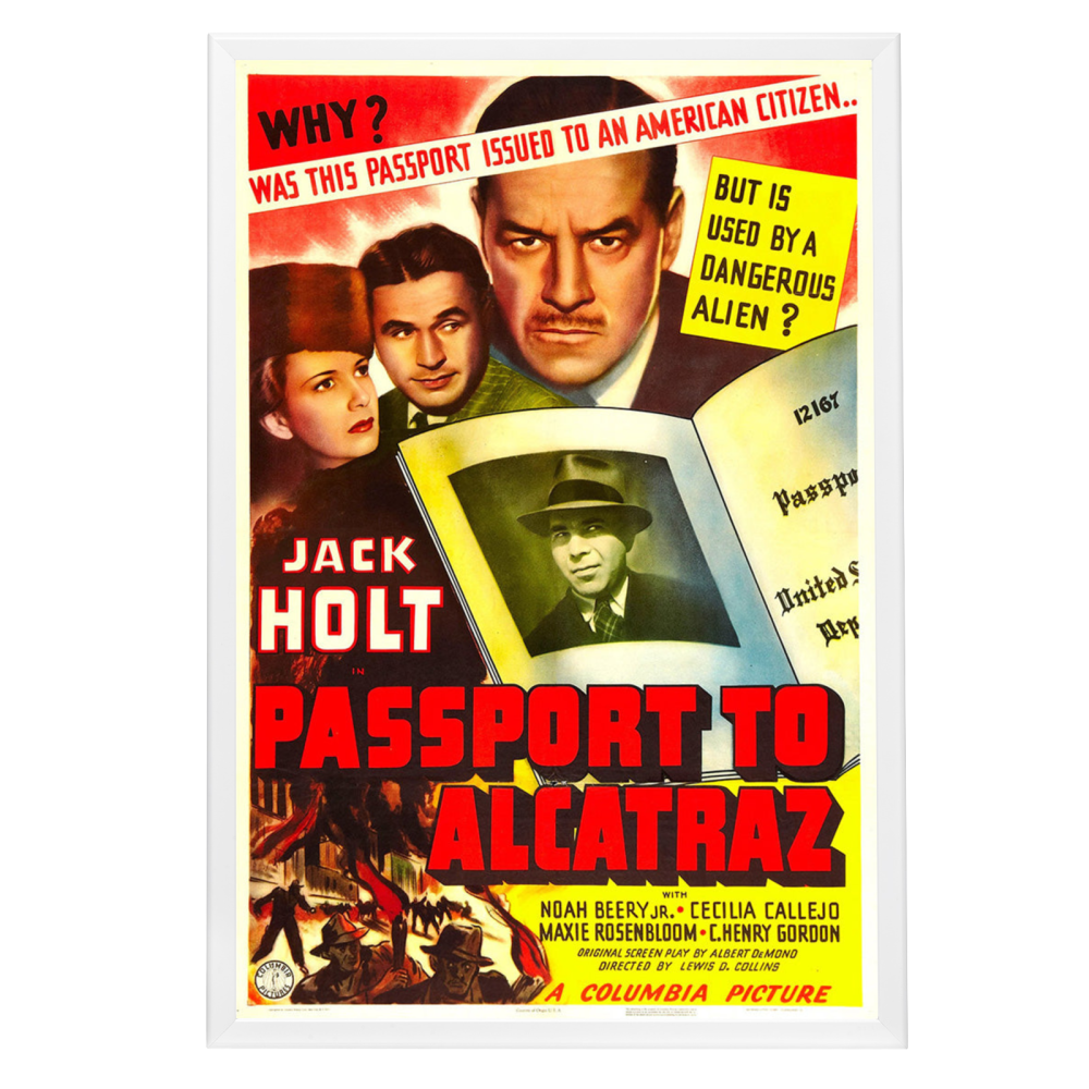 "Passport To Alcatraz" (1940) Framed Movie Poster