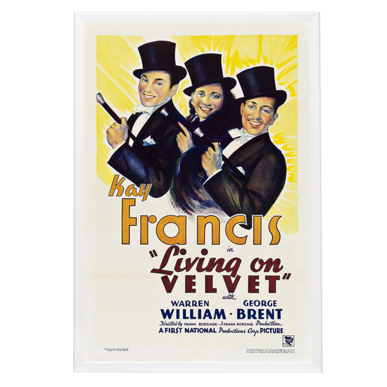 "Living On Velvet" (1935) Framed Movie Poster