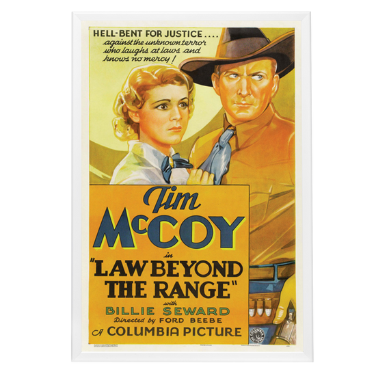 "Law Beyond The Range" (1935) Framed Movie Poster