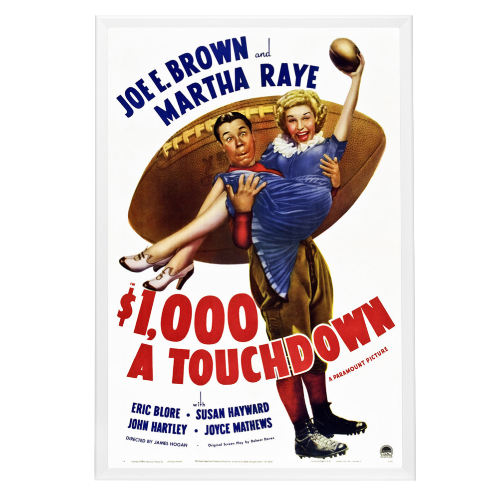 "1000 A Touchdown" (1939) Framed Movie Poster