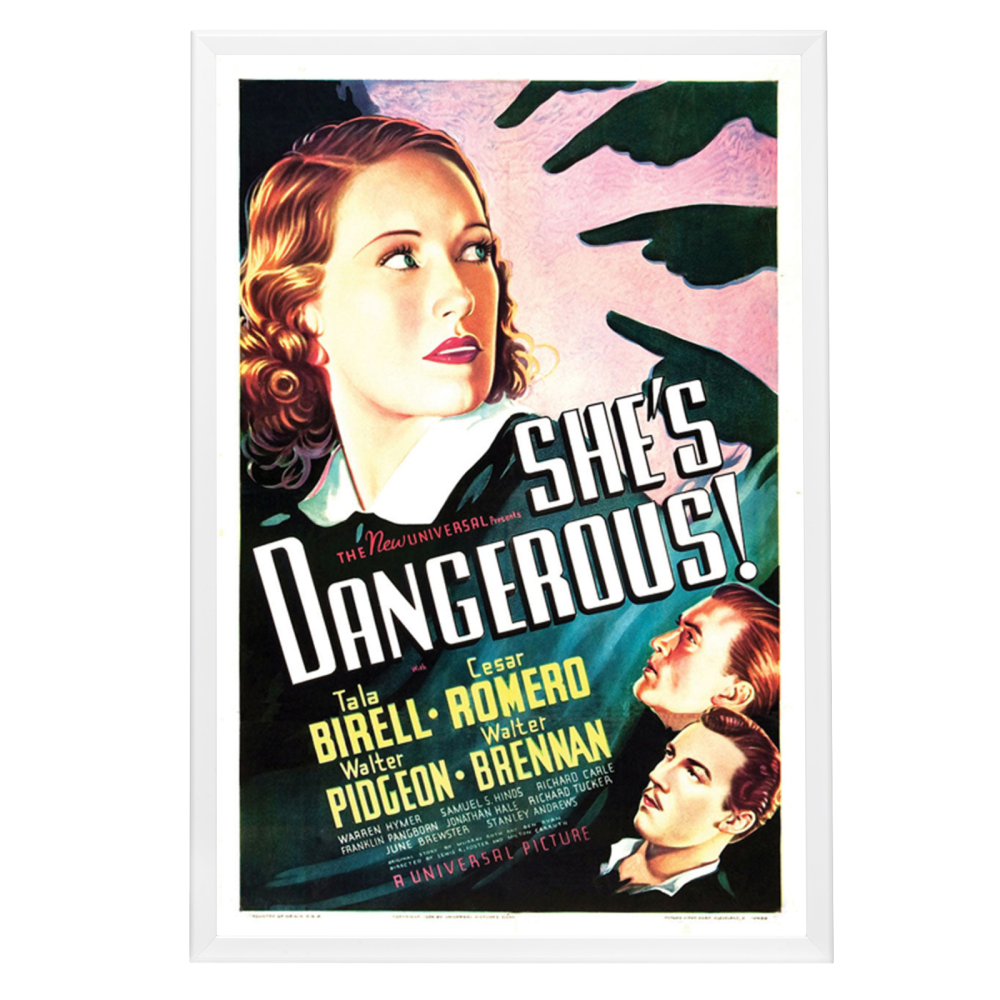 "She's Dangerous!" (1937) Framed Movie Poster