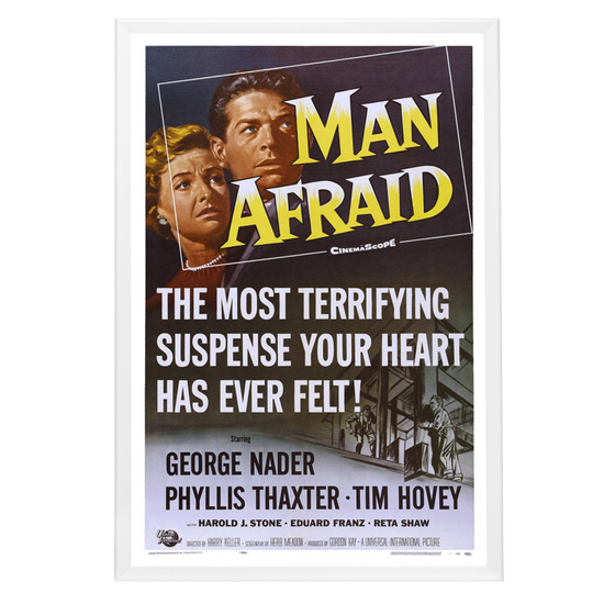 "Man Afraid" (1957) Framed Movie Poster