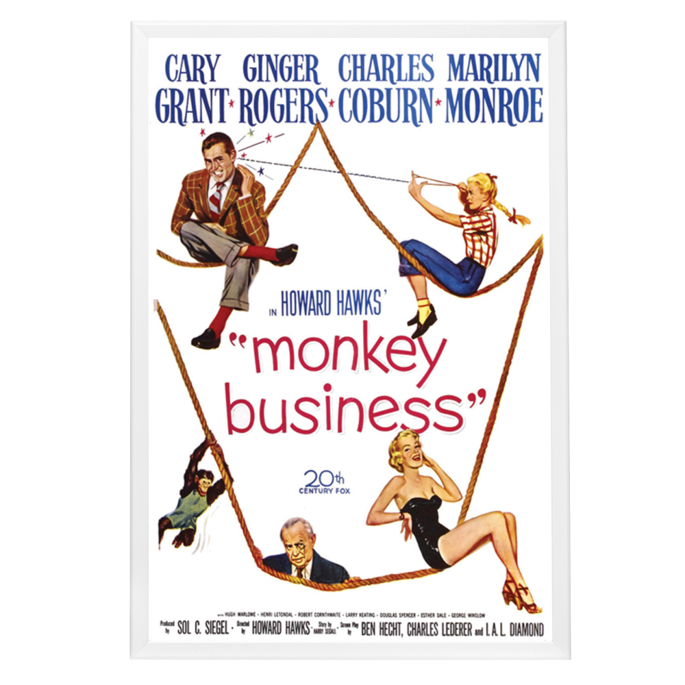 "Monkey Business" (1952) Framed Movie Poster