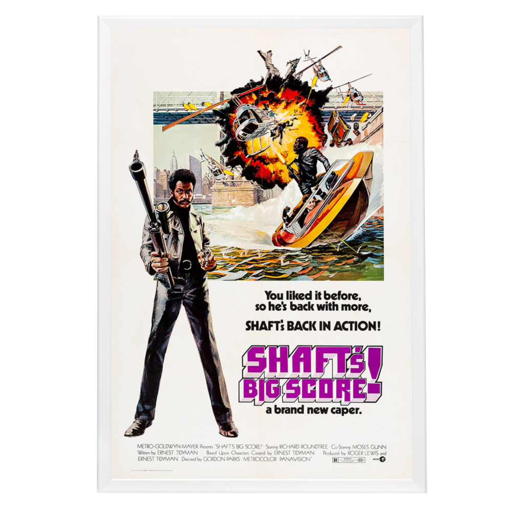 "Shaft's Big Score!" (1972) Framed Movie Poster