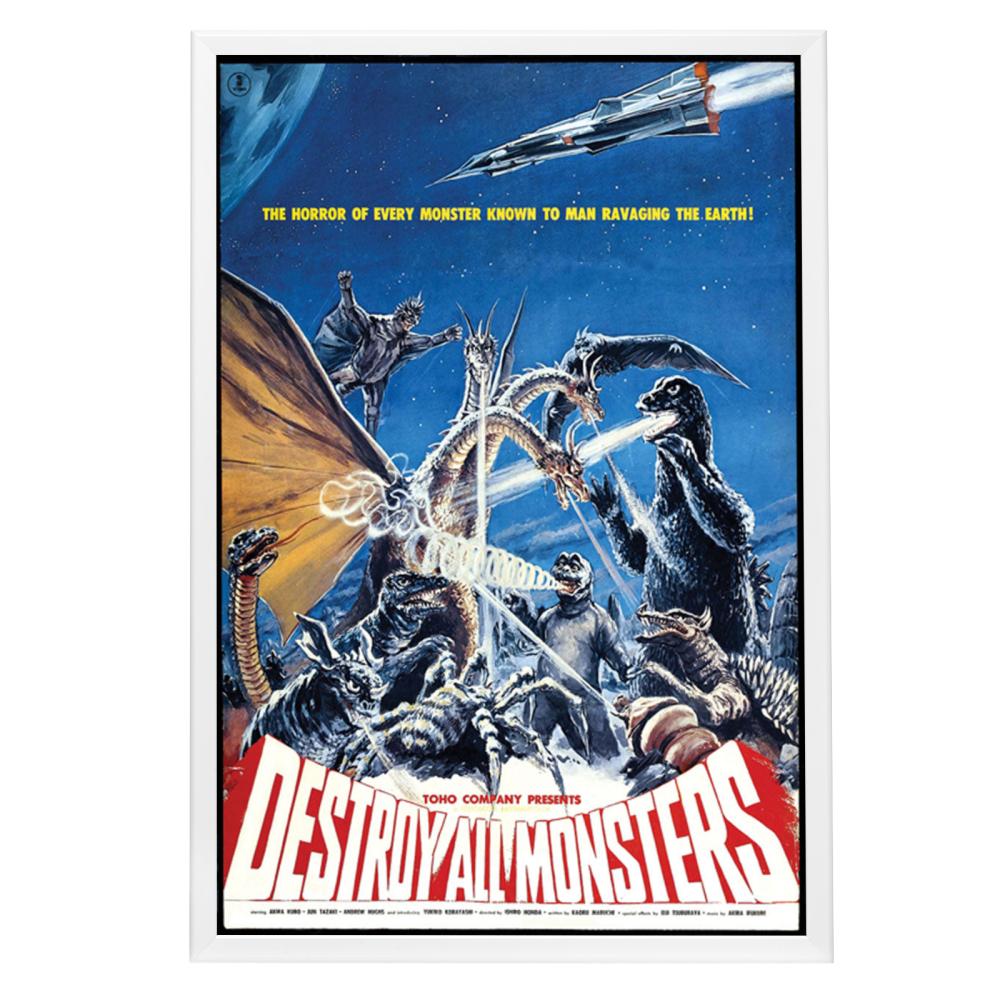 "Destroy All Monsters" (1969) Framed Movie Poster