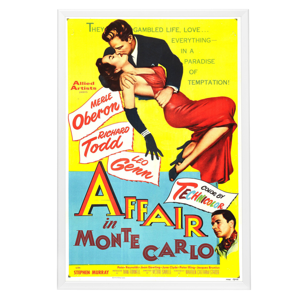 "Affair In Monte Carlo" (1953) Framed Movie Poster