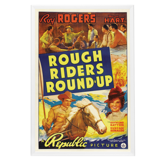 "Rough Riders Round-Up" (1939) Framed Movie Poster