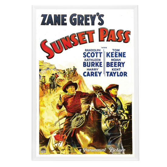 "Sunset Pass" (1933) Framed Movie Poster