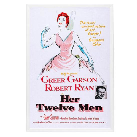 "Her Twelve Men" (1954) Framed Movie Poster