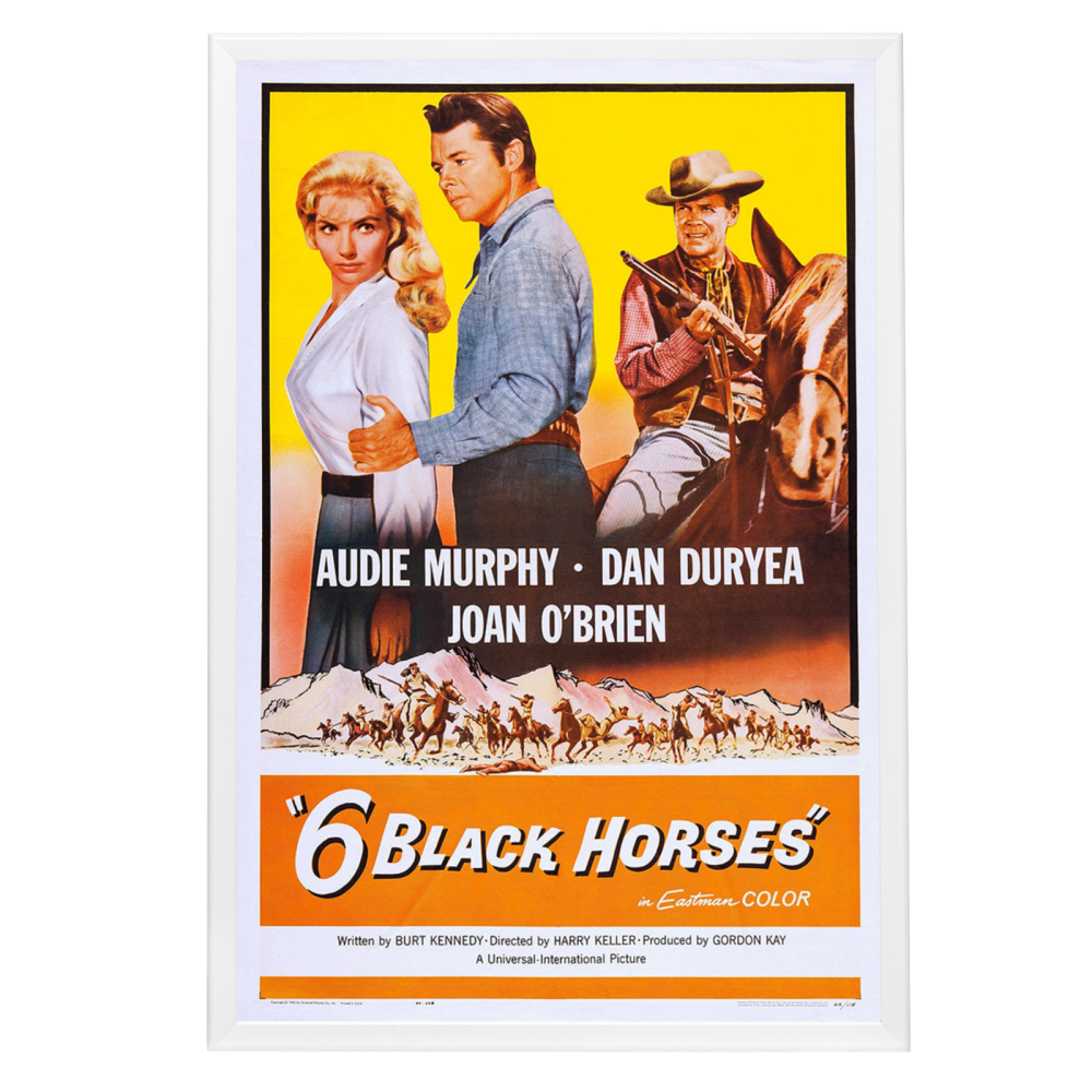 "Six Black Horses" (1962) Framed Movie Poster