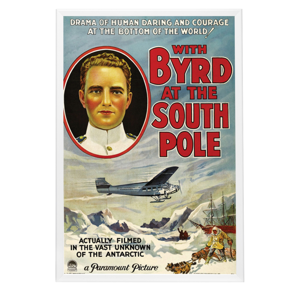 "With Byrd At The South Pole" (1930) Framed Movie Poster