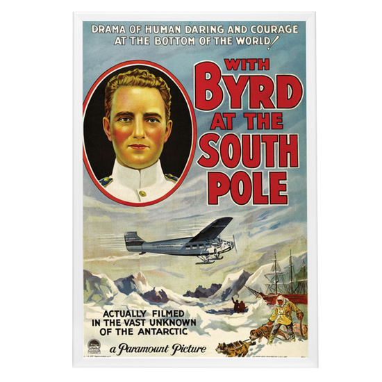 "With Byrd At The South Pole" (1930) Framed Movie Poster